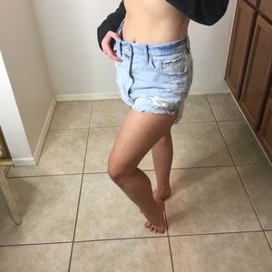 Abercrombie and Fitch High Rise Denim Shorts